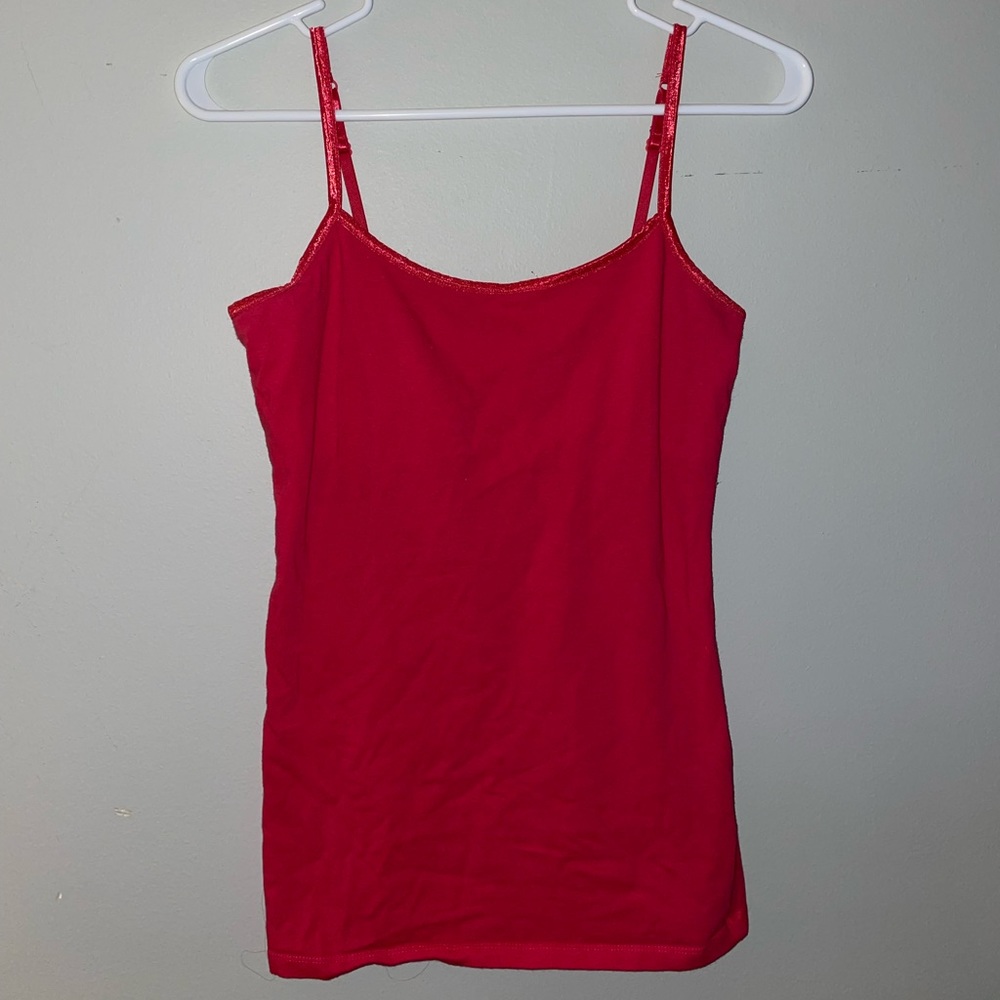 Junior’s SO Perfect Cami with Built-In Shelf Bra and Satin Trim | Size: M